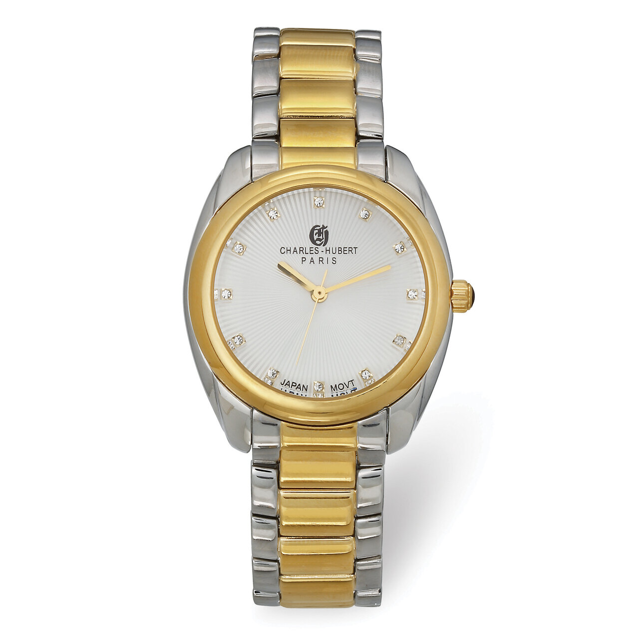 Charles Hubert Ladies 2-tone Stainless Off-white Crystal Dial Watch  XWA6092, MPN: XWA6092, 8488700…