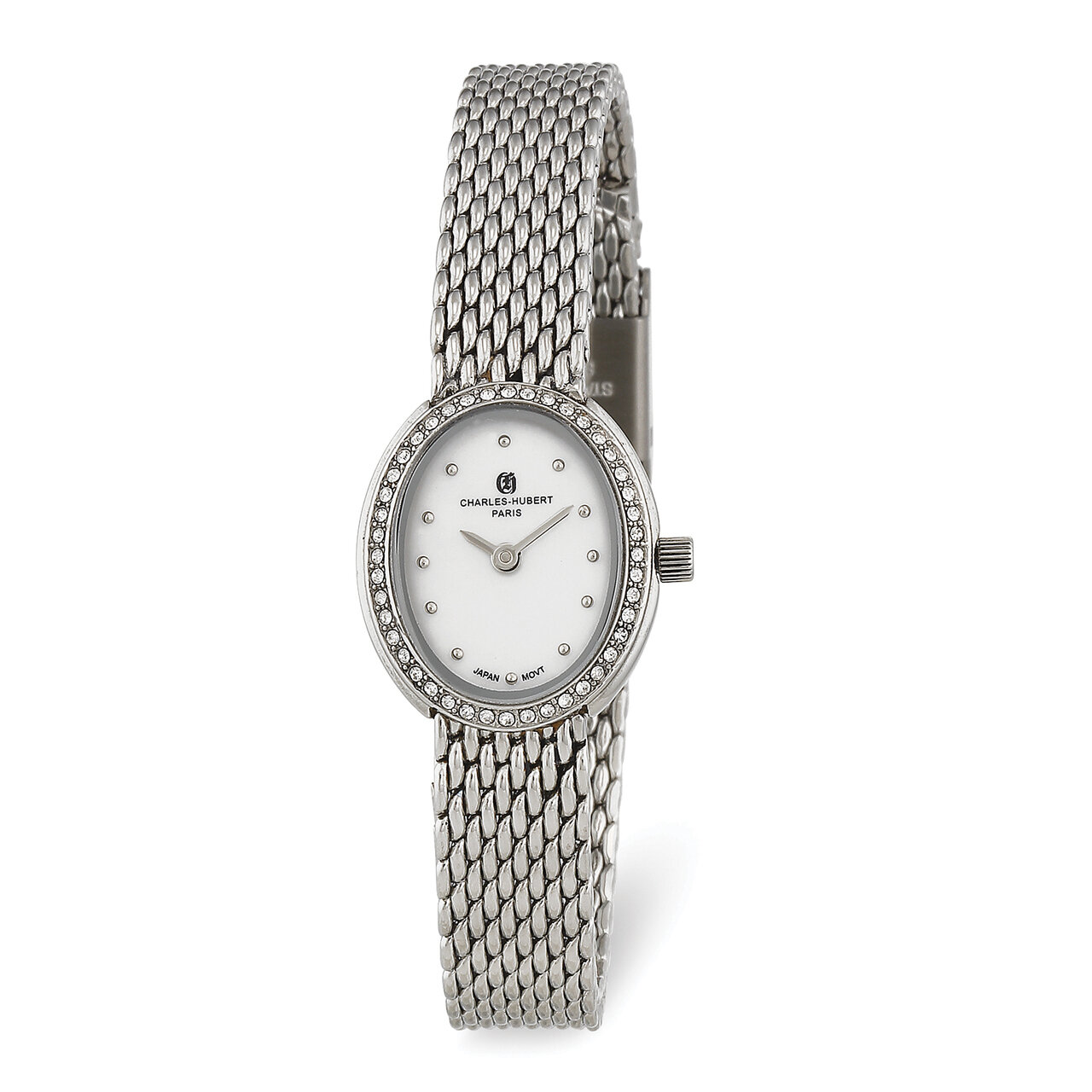 Charles Hubert Ladies Stainless Steel White MOP Dial Quartz Watch XWA6095