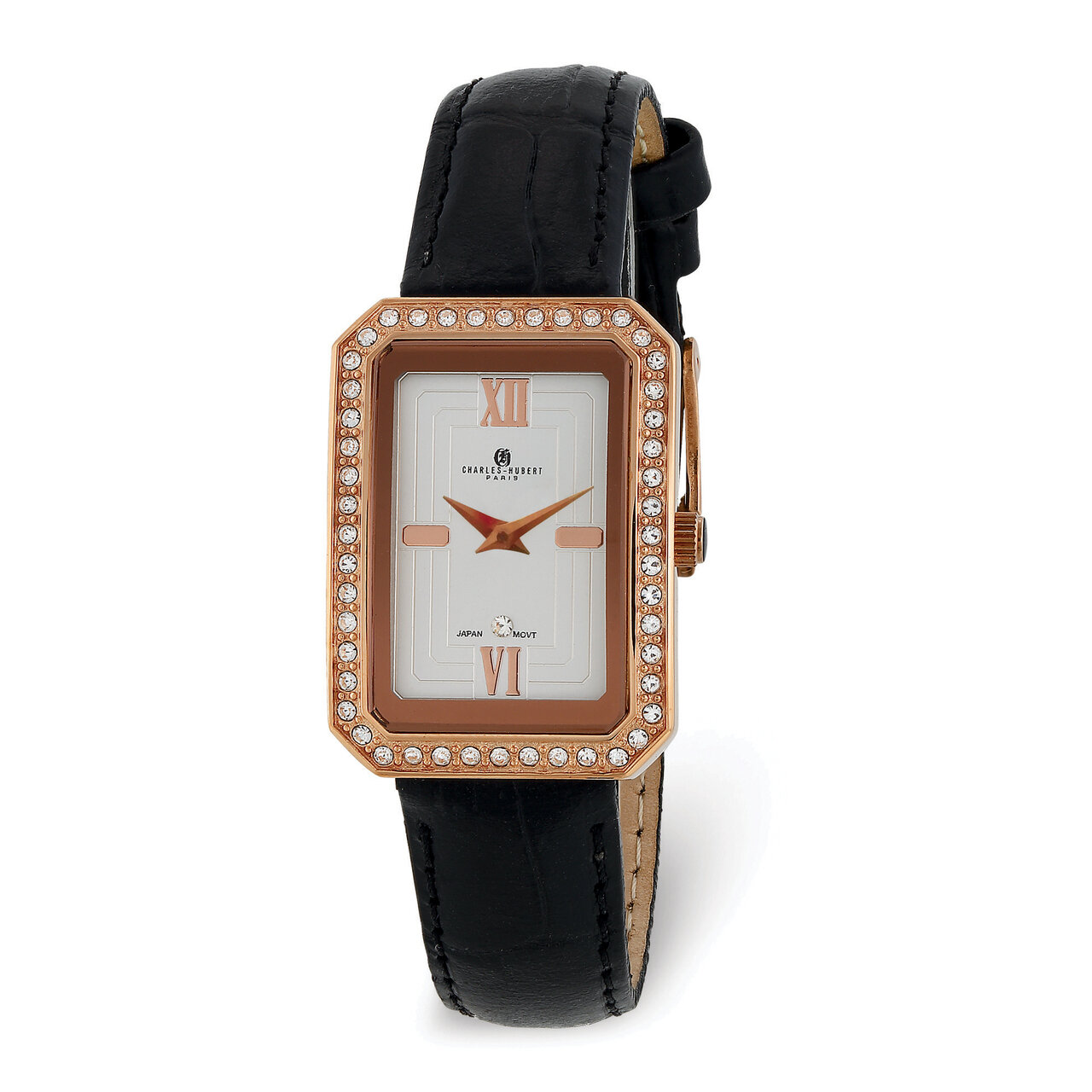 Charles Hubert Ladies Rose IP-plated Stainless White Dial Watch  XWA6096, MPN: XWA6096, 848870009033