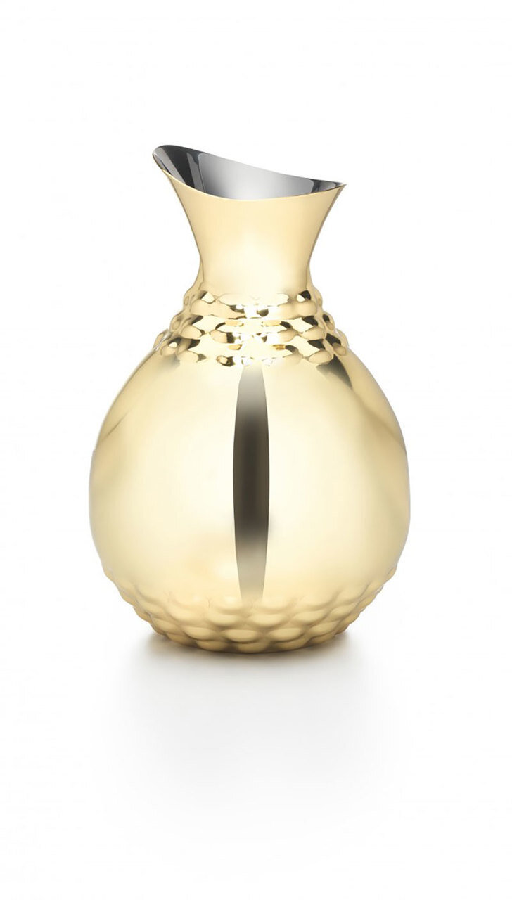 Mary Jurek Helios Stainless Steel Brass Plated Beaker 9.5&quot; H BHL012, MPN: BHL012, 817658014873