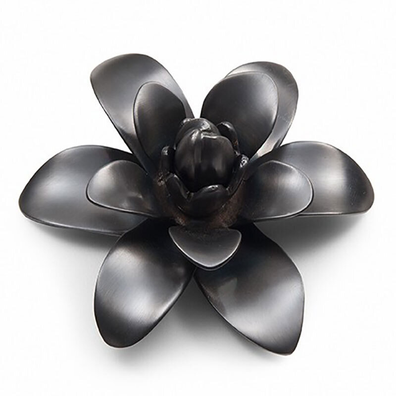 Mary Jurek Ginger Blossom with Black Nickel Plated Flower with Box 5" D DGB001.3
