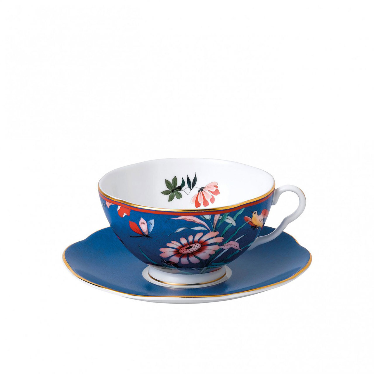 Wedgwood Paeonia Blush Teacup & saucer Set Blue 40032091