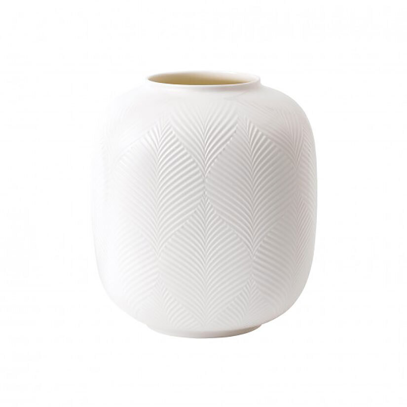 Wedgwood White Folia Vase Rounded 8.3 Inch 40032151
