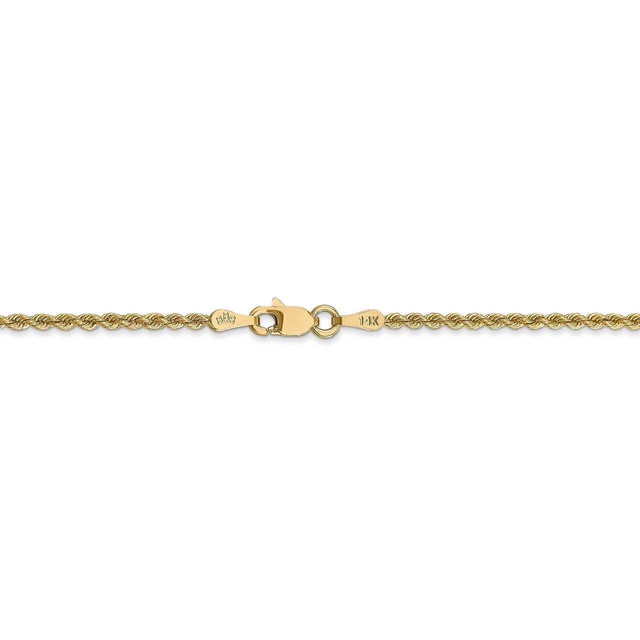 28 Inch 2mm Regular Rope Chain 14k Yellow Gold 014S-28, MPN: 014S-28, 883957988849