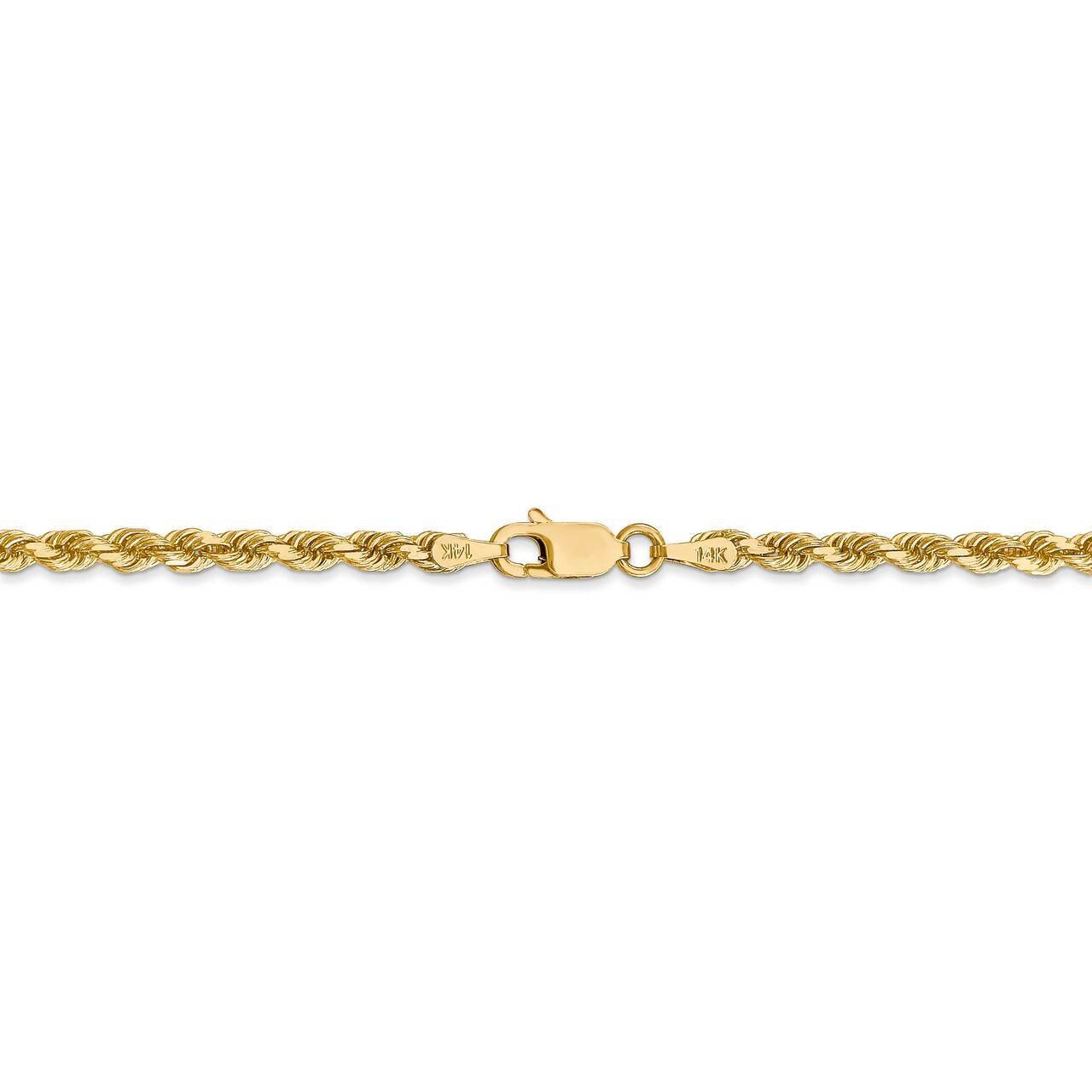 28 Inch 3.20mm Diamond-cut Rope with Lobster Clasp Chain 14k Yellow Gold 023L-28, MPN: 023L-28, 886…