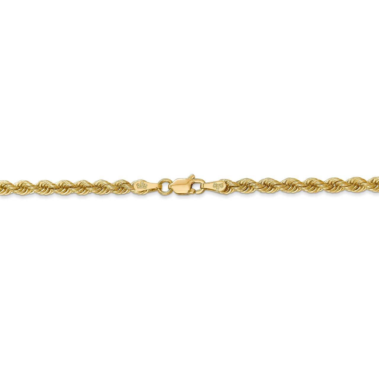 26 Inch 3mm Regular Rope Chain 14k Yellow Gold 023S-26, MPN: 023S-26, 886774083292