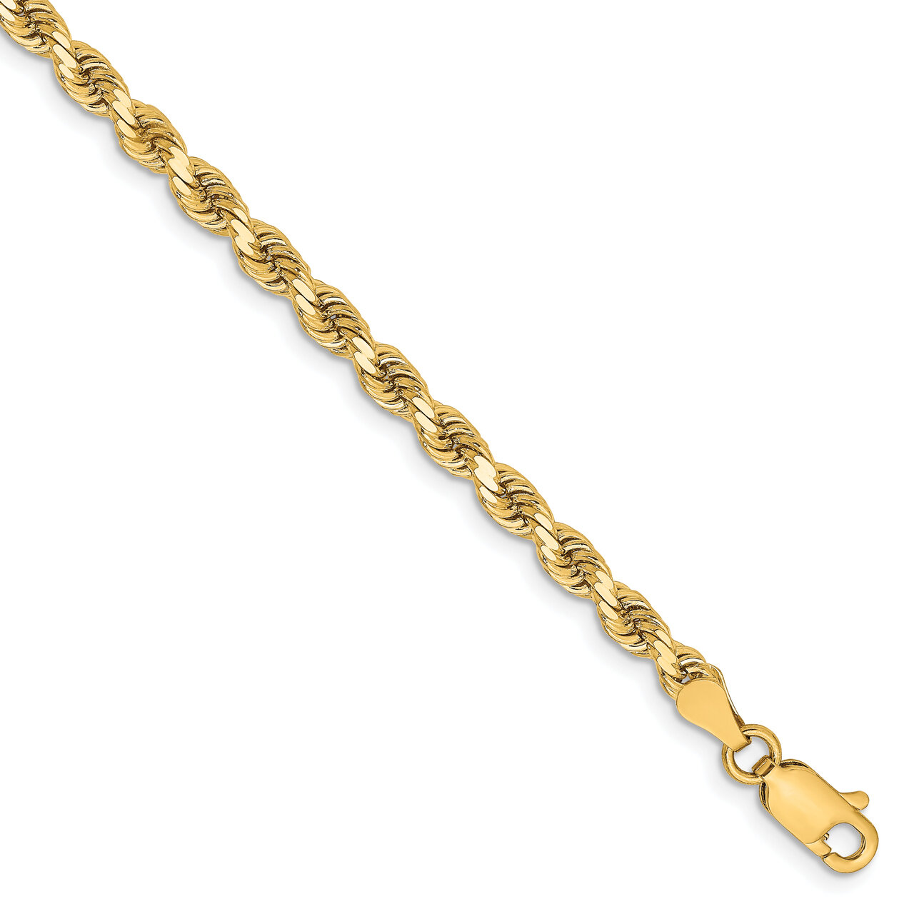 9 Inch 3.25mm Diamond Cut Rope Chain 14k Yellow Gold 024L-9, MPN: 024L-9, 883957591155