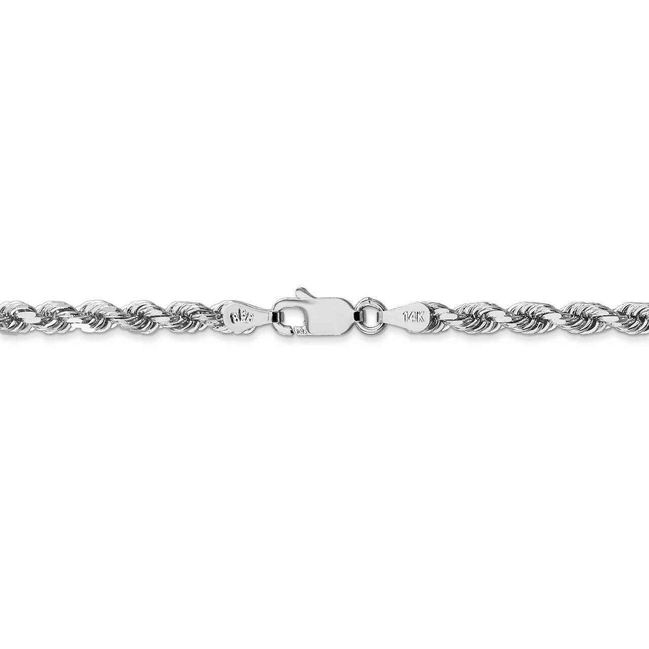 28 Inch 3.5mm Diamond-cut Rope Chain 14k White Gold 025W-28, MPN: 025W-28, 883957825694