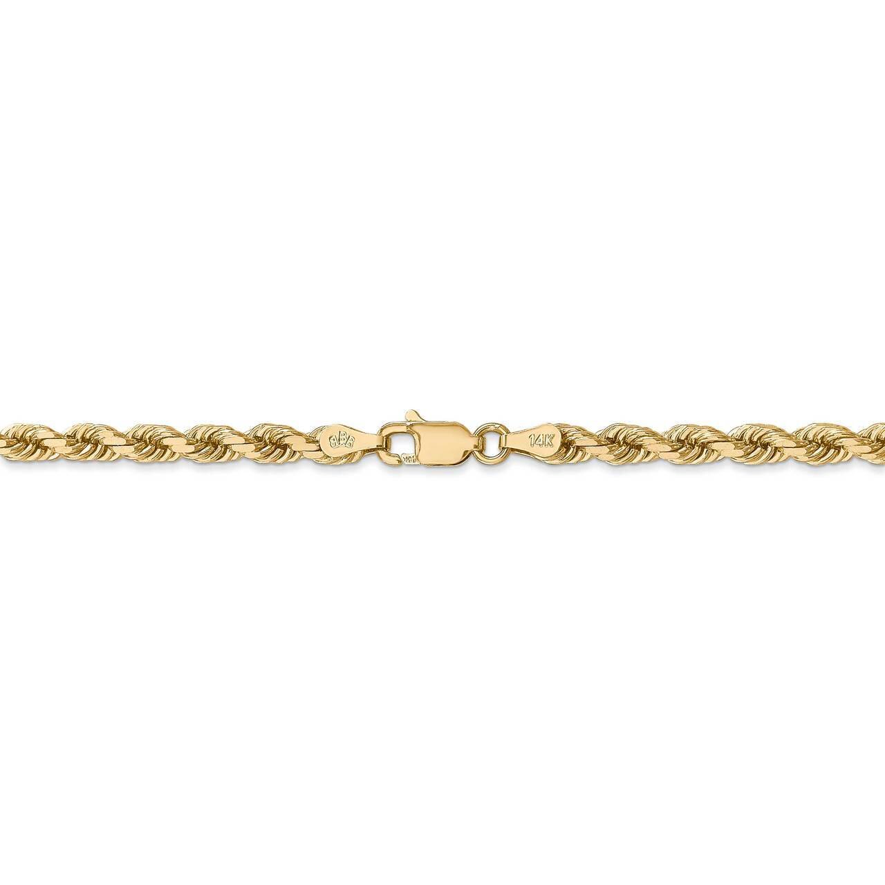28 Inch 4mm Diamond-cut Rope with Lobster Clasp Chain 14k Yellow Gold 030L-28, MPN: 030L-28, 886774…
