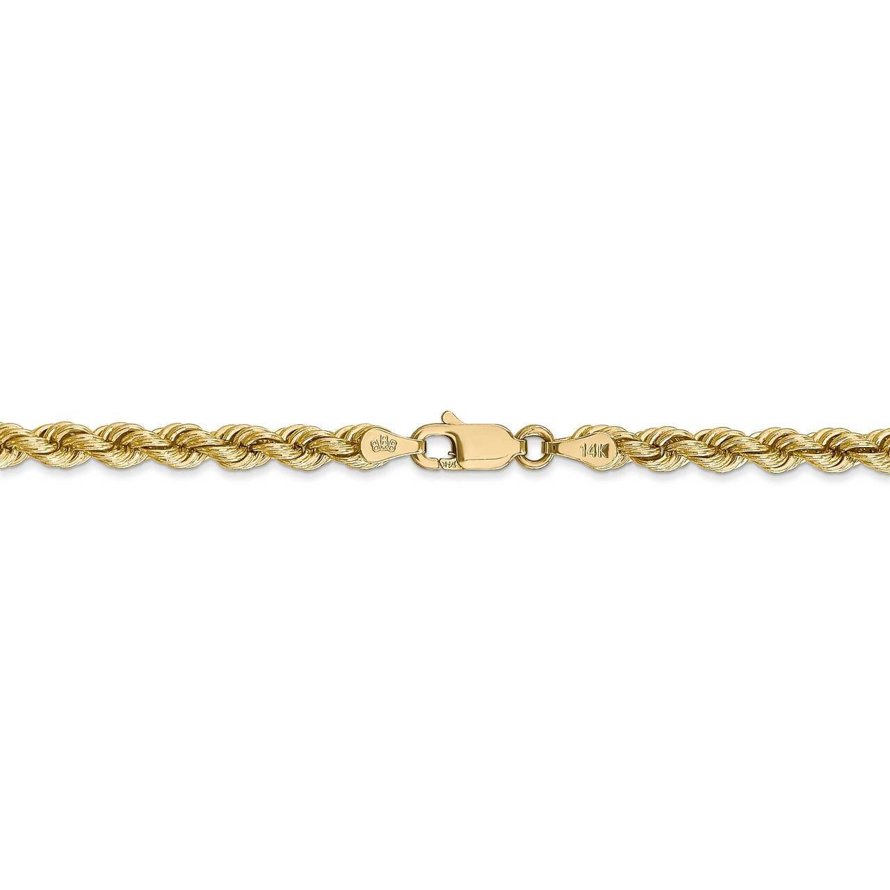 26 Inch 4mm Regular Rope Chain 14k Yellow Gold 030S-26