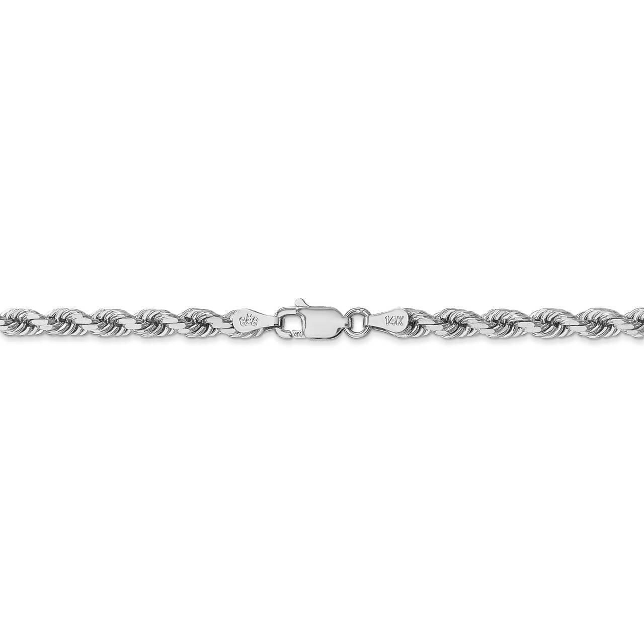 28 Inch 4mm Diamond-cut Rope Chain 14k White Gold 030W-28, MPN: 030W-28, 883957825724
