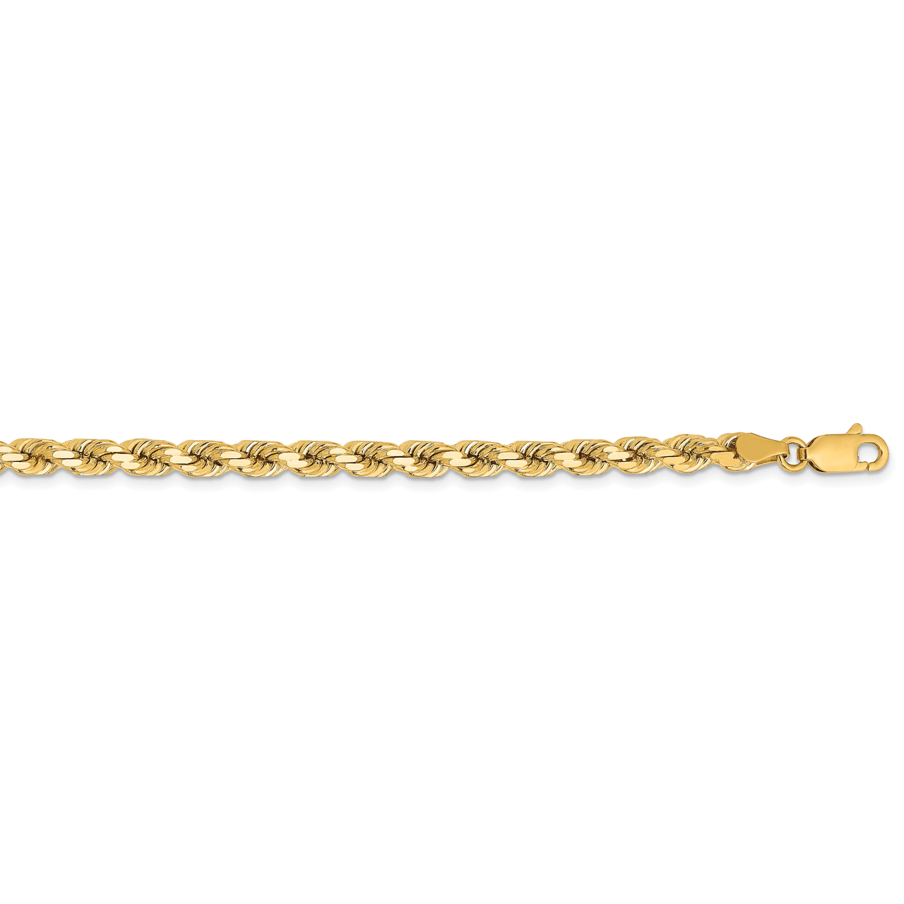 28 Inch 4.25mm Diamond Cut Rope Chain 14k Yellow Gold 033L-28, MPN: 033L-28, 883957319179