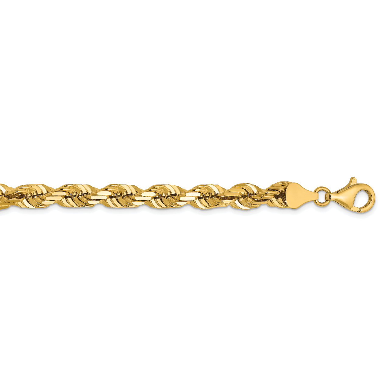 20 Inch 6.5mm Diamond Cut Rope Chain 14k Yellow Gold 045L-20, MPN: 045L-20, 883957219578