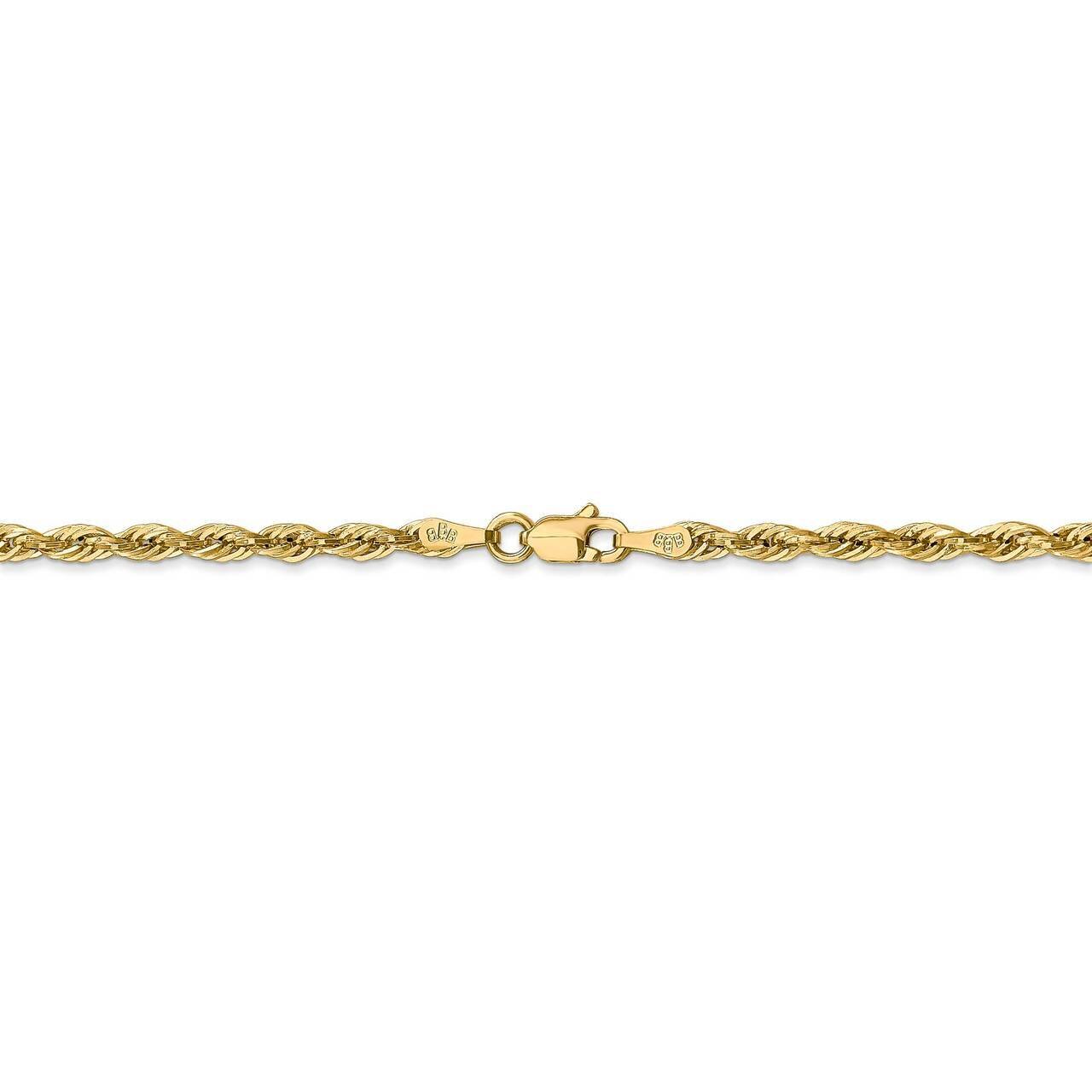 26 Inch 2.8mm Semi-Solid Rope Chain 10k Yellow Gold 10BC134-26, MPN: 10BC134-26, 191101905483