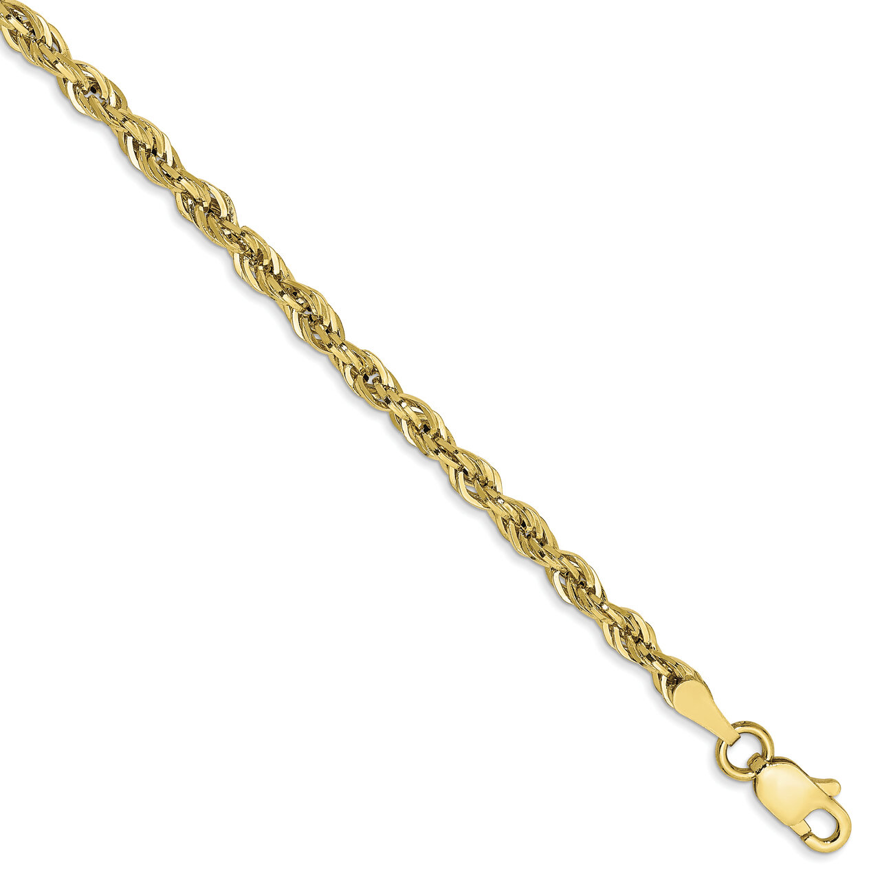 7 Inch 2.8mm Semi-Solid Rope Chain 10k Yellow Gold 10BC134-7