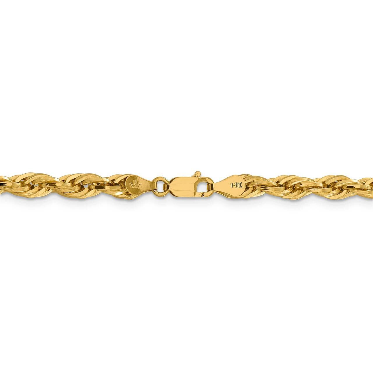 16 Inch 4.75mm Semi-Solid Rope Chain 10k Yellow Gold 10BC169-16