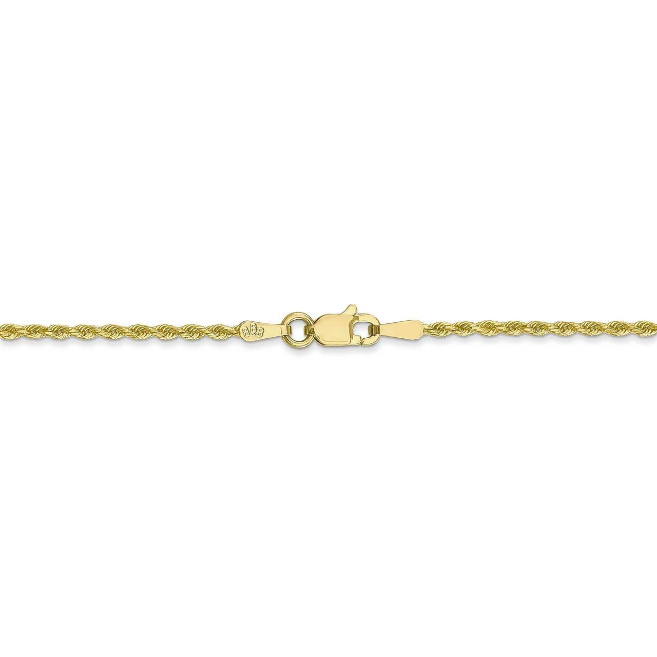 26 Inch 1.5mm Diamond-cut Rope Chain 10k Yellow Gold 10K012-26, MPN: 10K012-26, 886774090177
