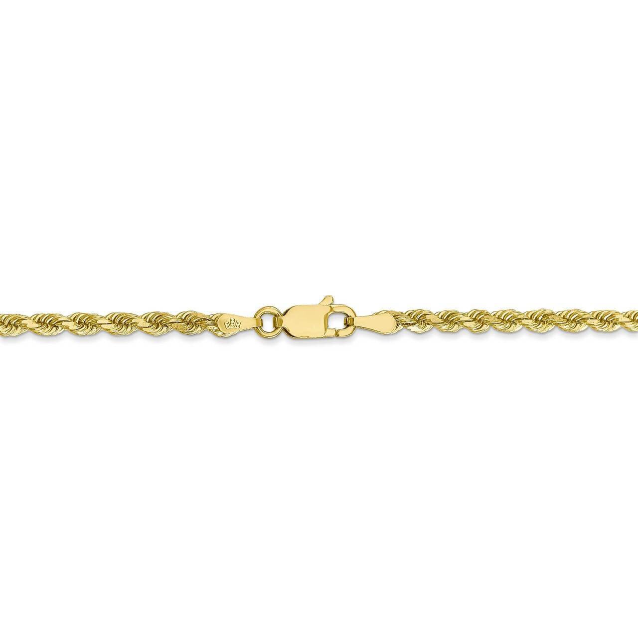 26 Inch 2.75mm Diamond-cut Rope Chain 10k Yellow Gold 10K021-26, MPN: 10K021-26, 883957839714