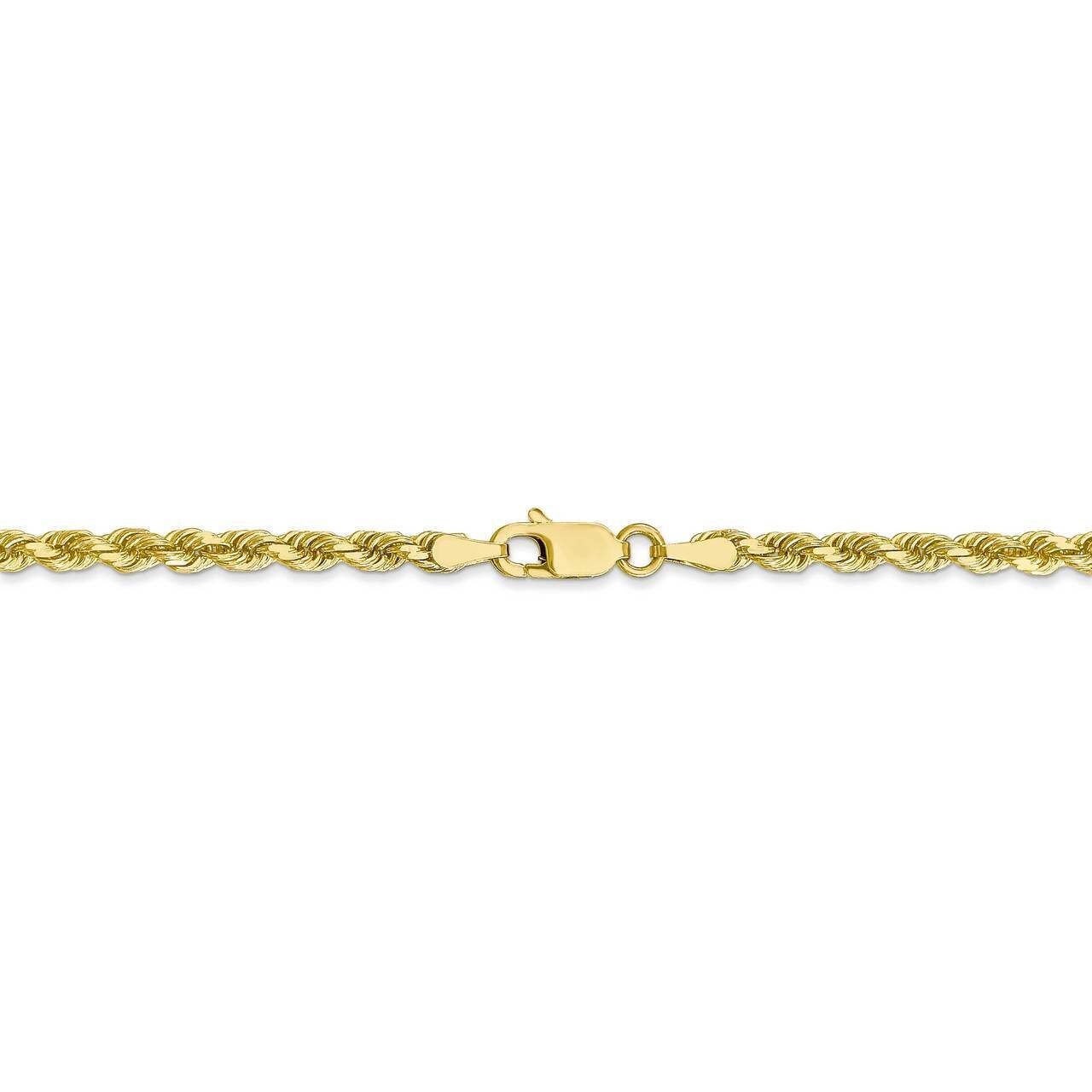 26 Inch 3.2mm Diamond-cut Rope Chain 10k Yellow Gold 10K023-26