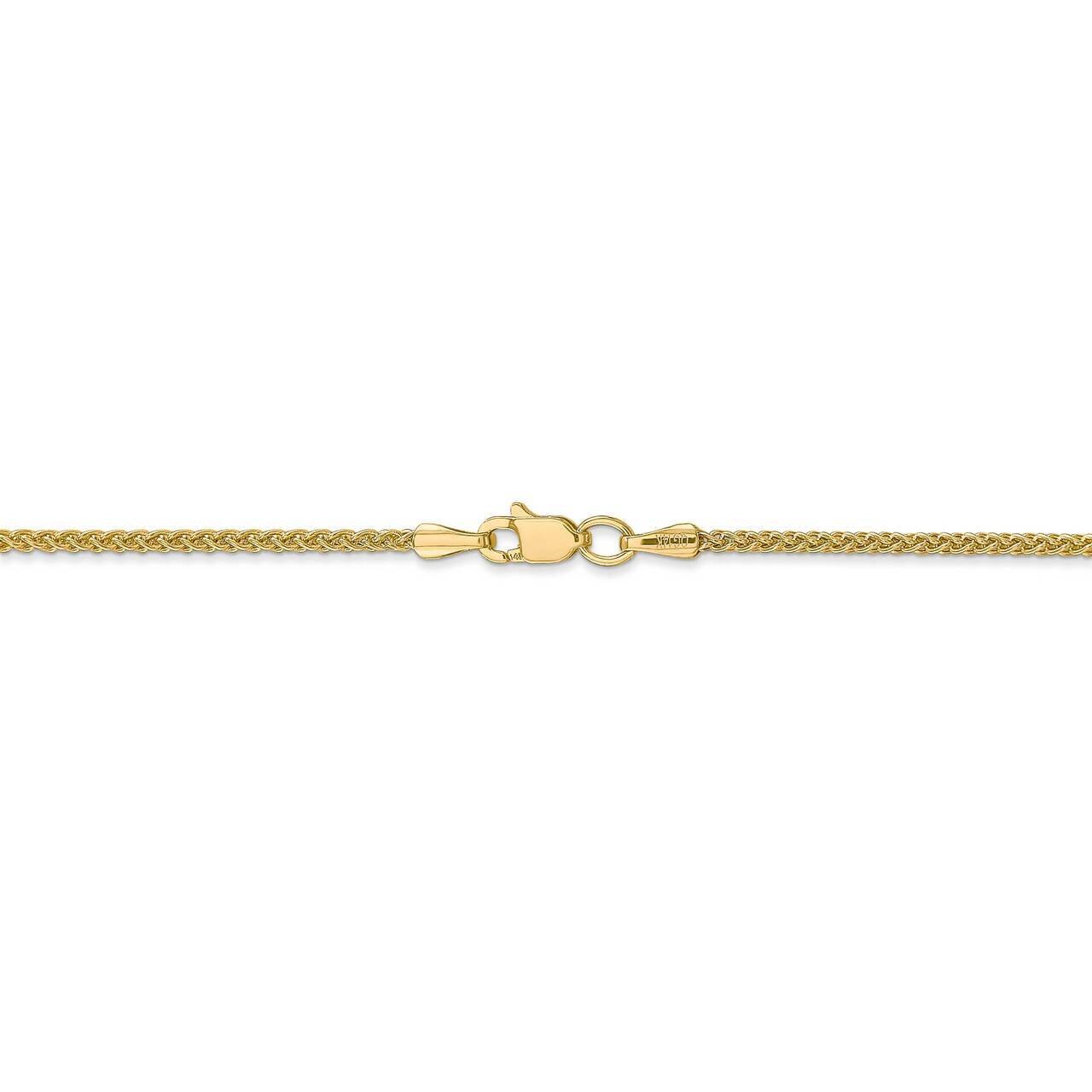 30 Inch Semi-Solid 1.55 mm Wheat Chain 14k Yellow Gold BC128-30, MPN: BC128-30, 883957957623