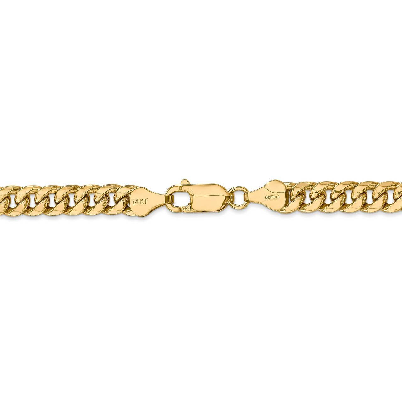 28 Inch 6mm Semi-Solid Miami Cuban Chain 14k Yellow Gold BC154-28, MPN: BC154-28, 191101978265