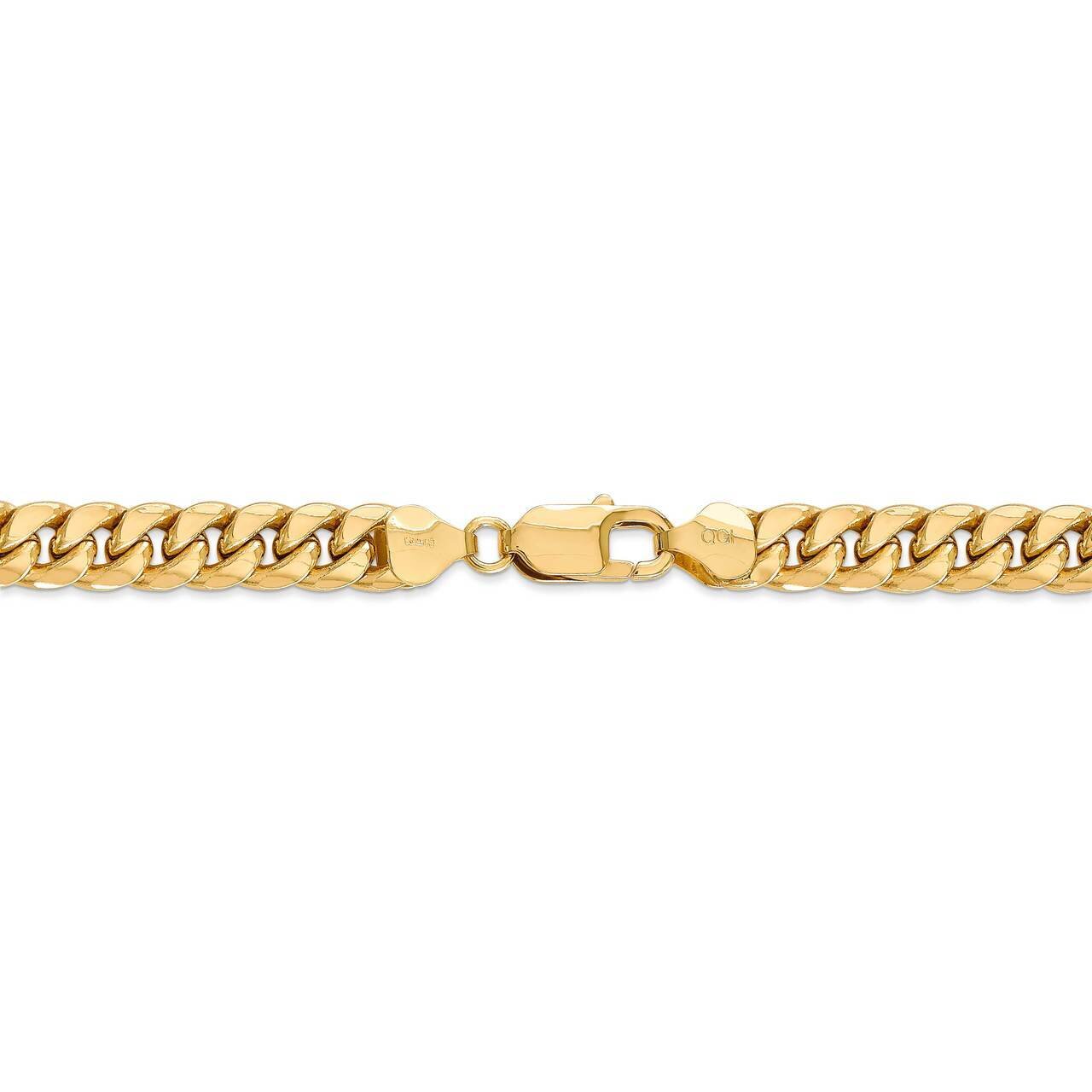 28 Inch 7.3mm Semi-Solid Miami Cuban Chain 14k Yellow Gold BC156-28, MPN: BC156-28, 886774571294