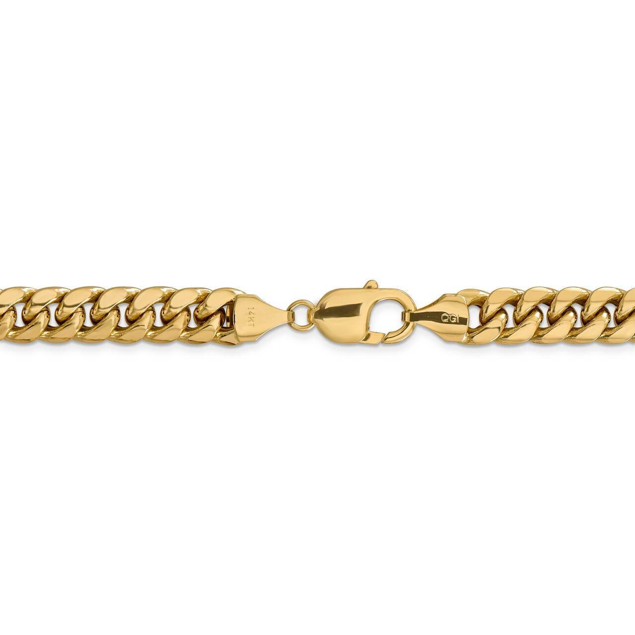 30 Inch 9.3mm Semi-Solid Miami Cuban Chain 14k Yellow Gold BC157-30, MPN: BC157-30, 886774565040