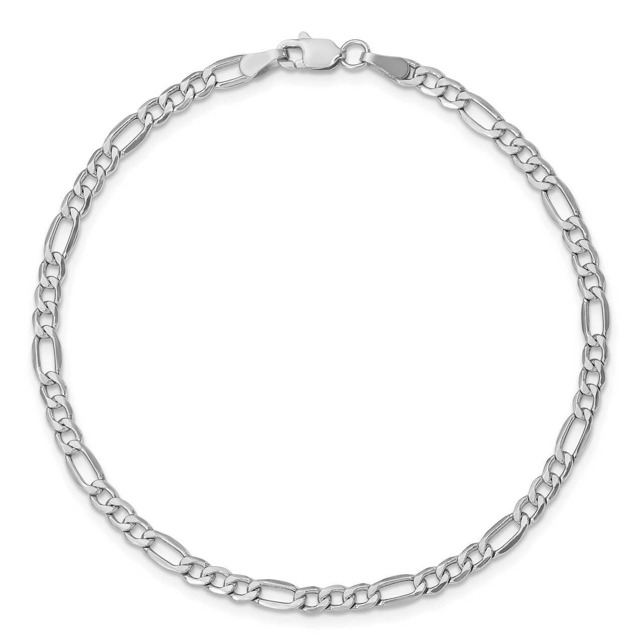 9 Inch 3.5mm Semi-Solid Figaro Chain 14k White Gold BC159-9, MPN: BC159-9, 191101833564