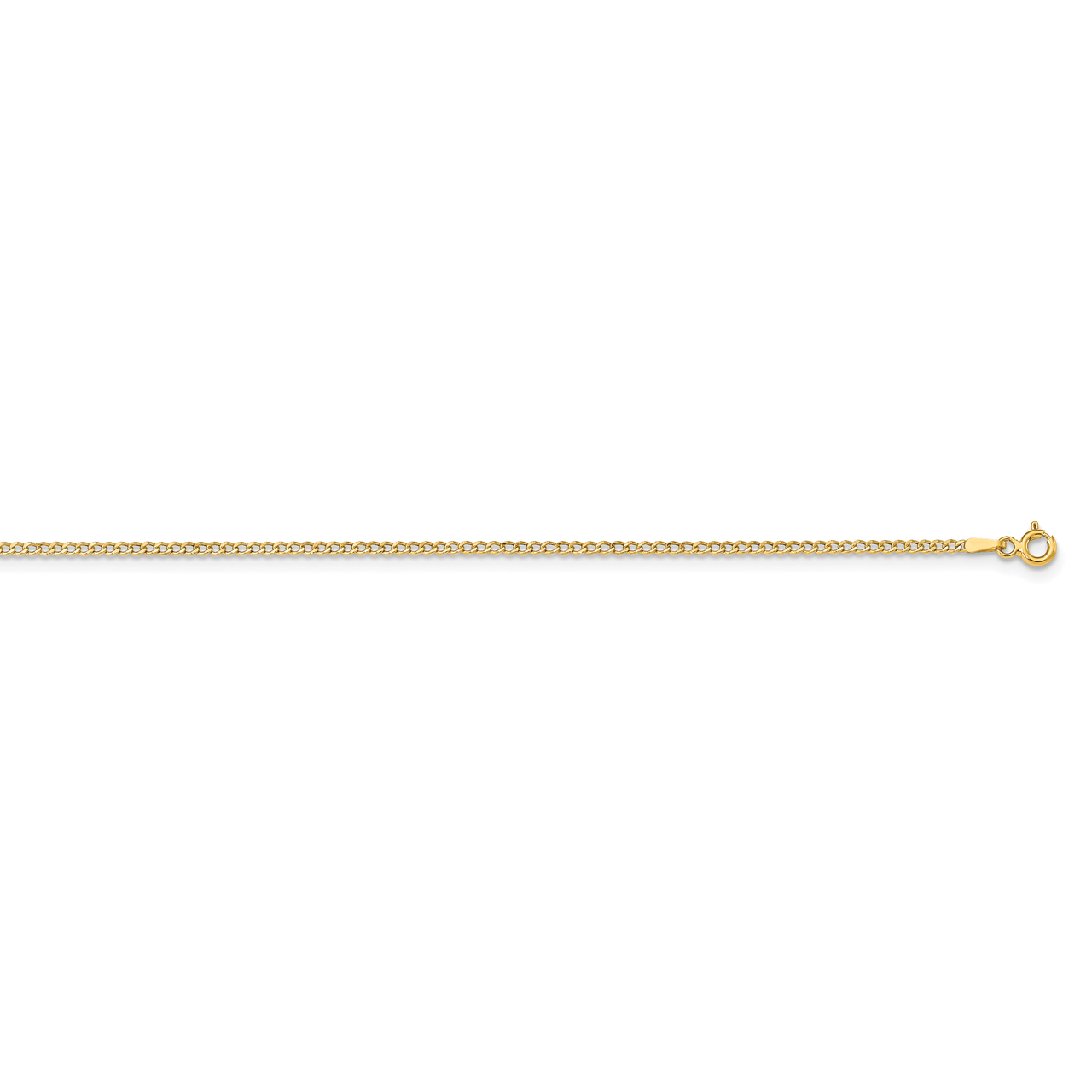 16 Inch 1.85mm Semi-Solid Curb Link Chain 14k Yellow Gold BC193-16, MPN: BC193-16, 886774584188