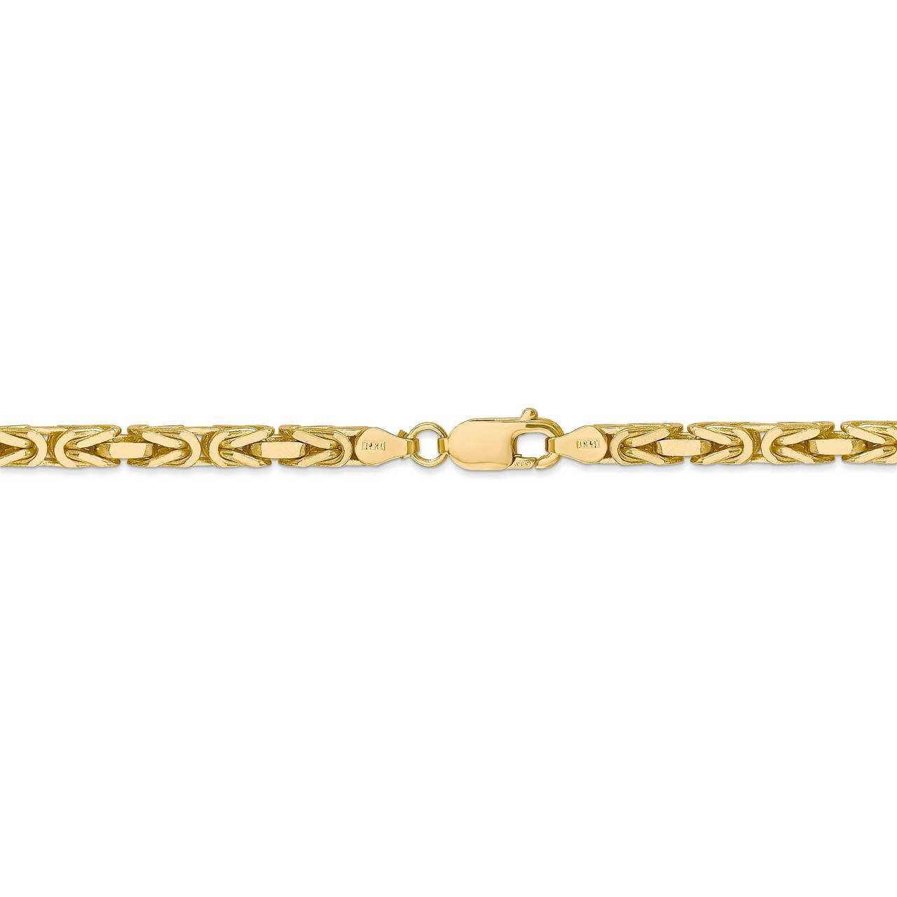 22 Inch 4mm Byzantine Chain 14k Yellow Gold BIZ110-22, MPN: BIZ110-22, 191101924446