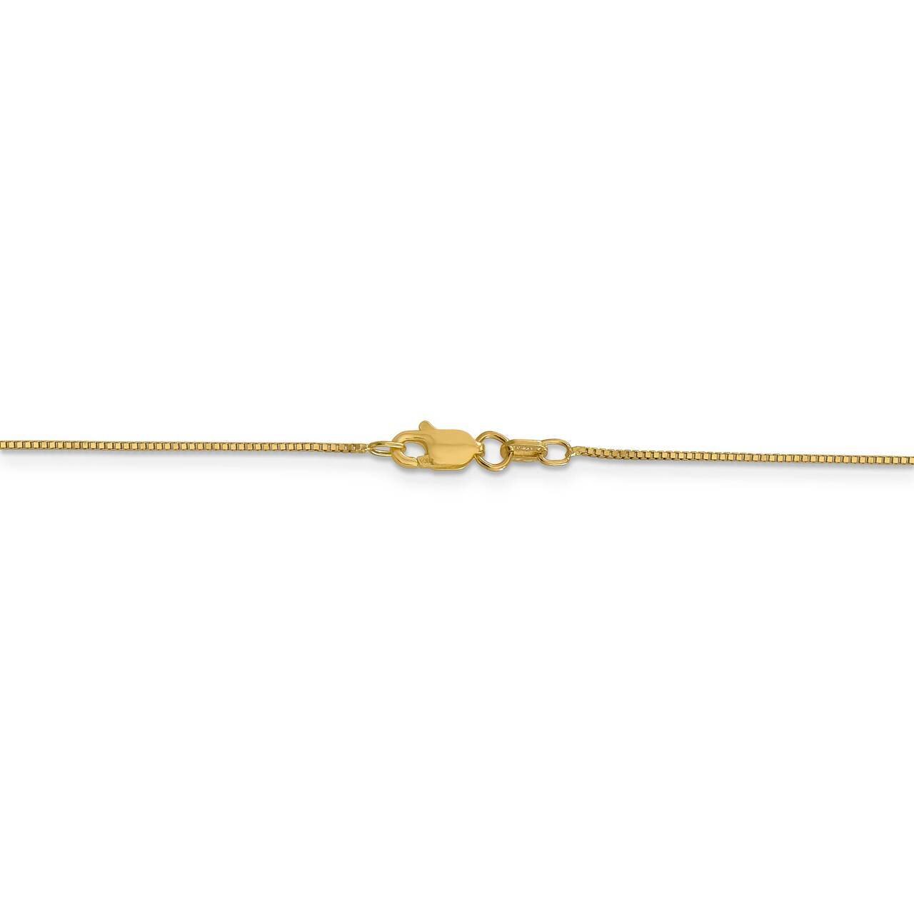 26 Inch .7mm Box Chain 14k Yellow Gold BOX075-26