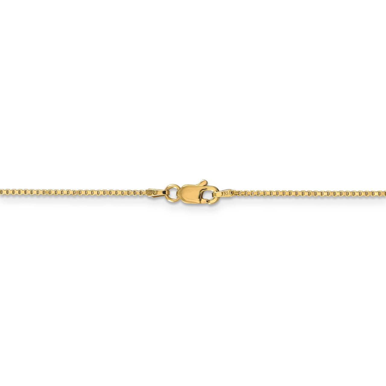 22 Inch 1.0mm Box Chain 14k Yellow Gold BOX100-22