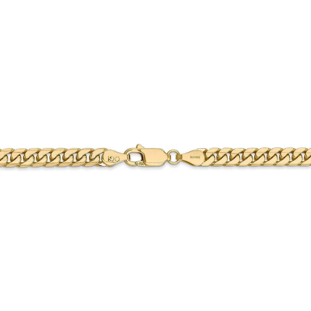 22 Inch 4.3mm Solid Miami Cuban Chain 14k Yellow Gold DCU140-22