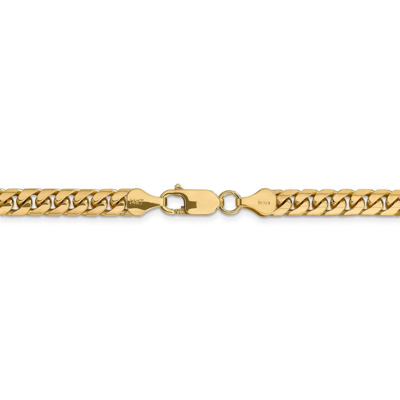 22 Inch 5.5mm Solid Miami Cuban Chain 14k Yellow Gold DCU180-22