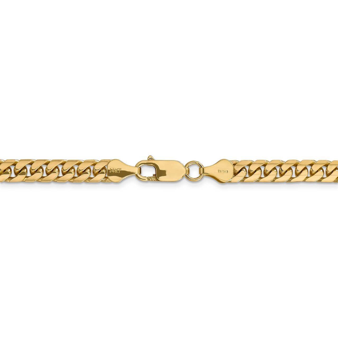 28 Inch 5.5mm Solid Miami Cuban Chain 14k Yellow Gold DCU180-28, MPN: DCU180-28, 886774559896