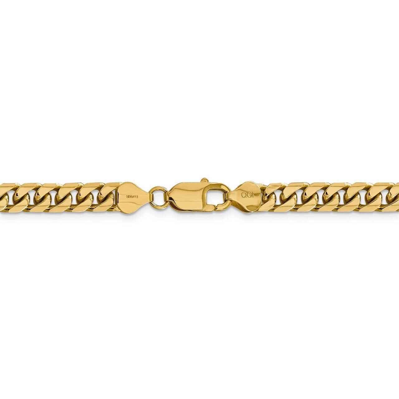 28 Inch 6.25mm Solid Miami Cuban Chain 14k Yellow Gold DCU200-28
