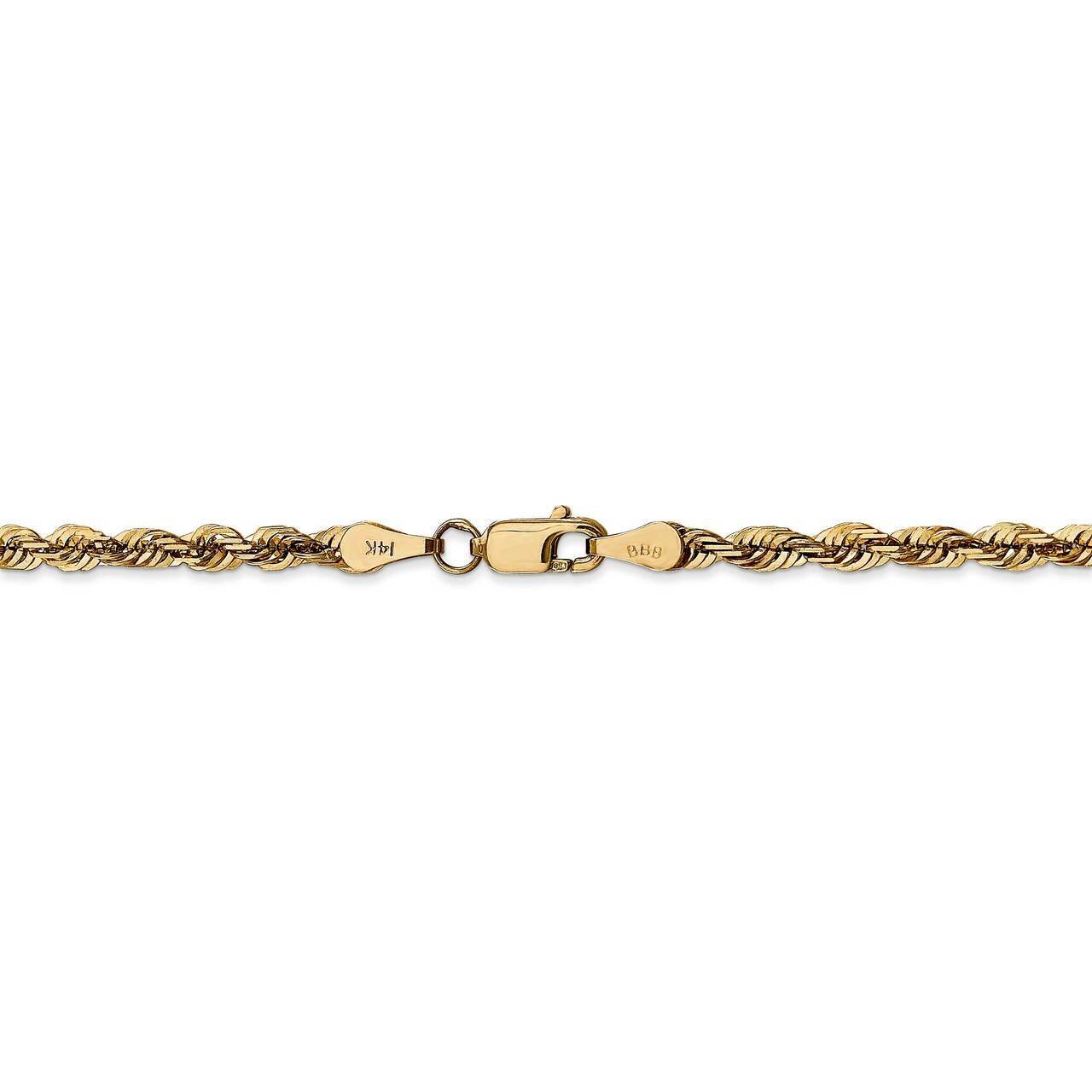 22 Inch 4mm Diamond-cut Extra-Light Rope Chain 14k Yellow Gold EXL030-22, MPN: EXL030-22, 883957767…