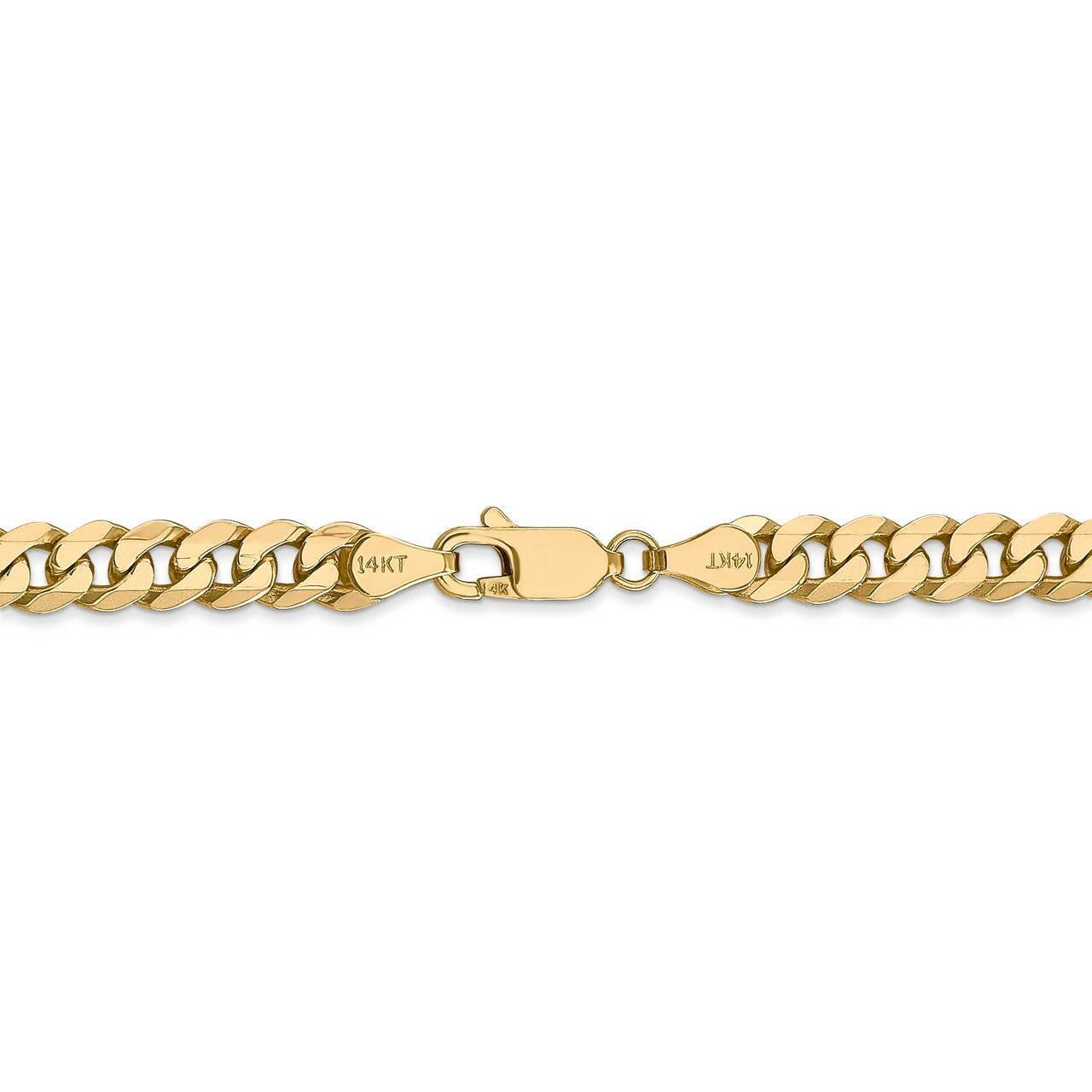 28 Inch 5.75mm Beveled Curb Chain 14k Yellow Gold FBU140-28, MPN: FBU140-28, 886774559698