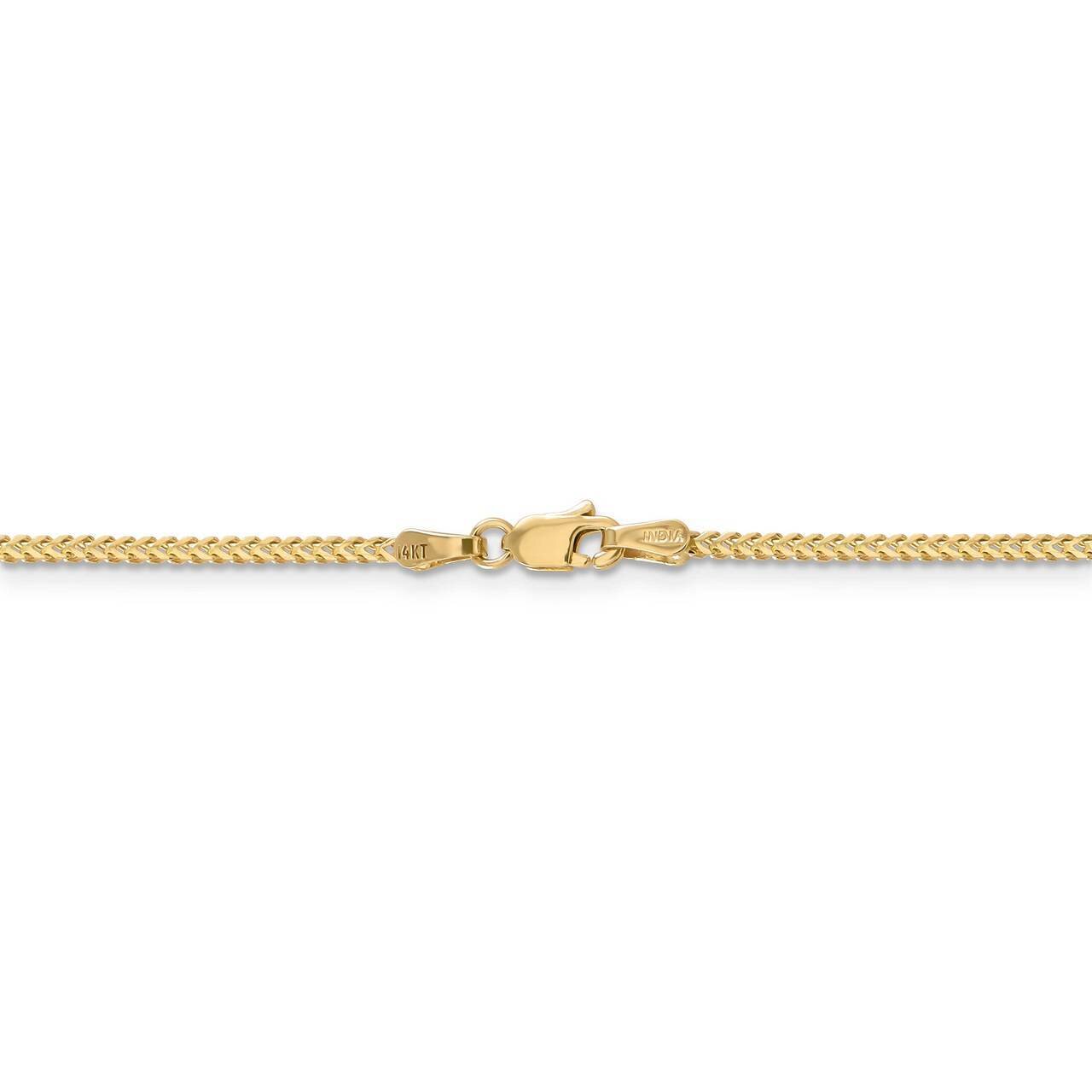 22 Inch 1.3mm Franco Chain 14k Yellow Gold FRA040-22