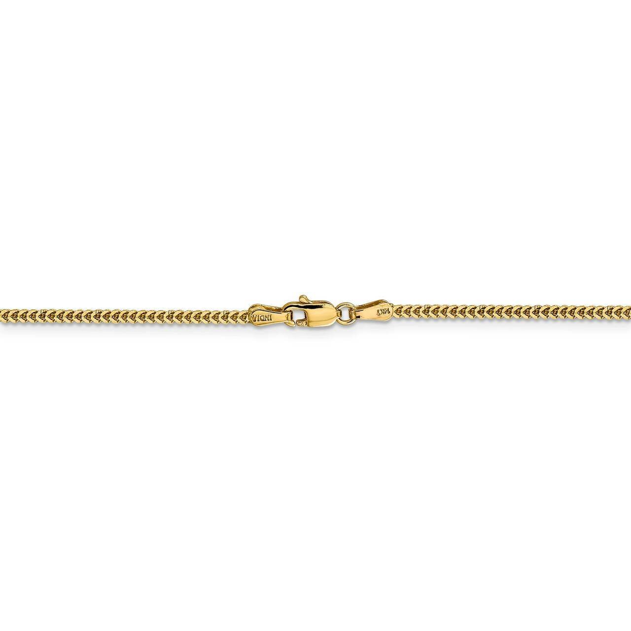 22 Inch 1.4mm Franco Chain 14k Yellow Gold FRA045-22