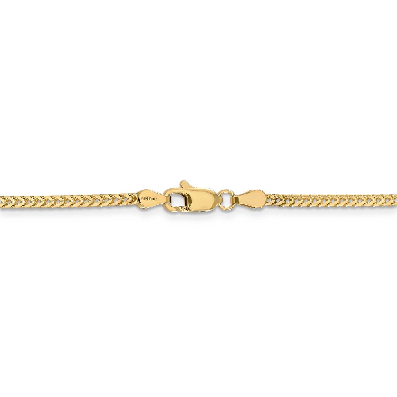22 Inch 2.0mm Franco Chain 14k Yellow Gold FRA065-22