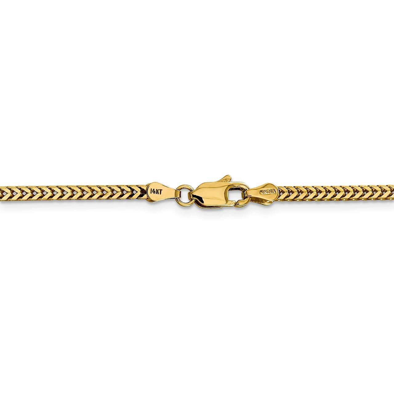 22 Inch 2.3mm Franco Chain 14k Yellow Gold FRA070-22, MPN: FRA070-22, 886774592442