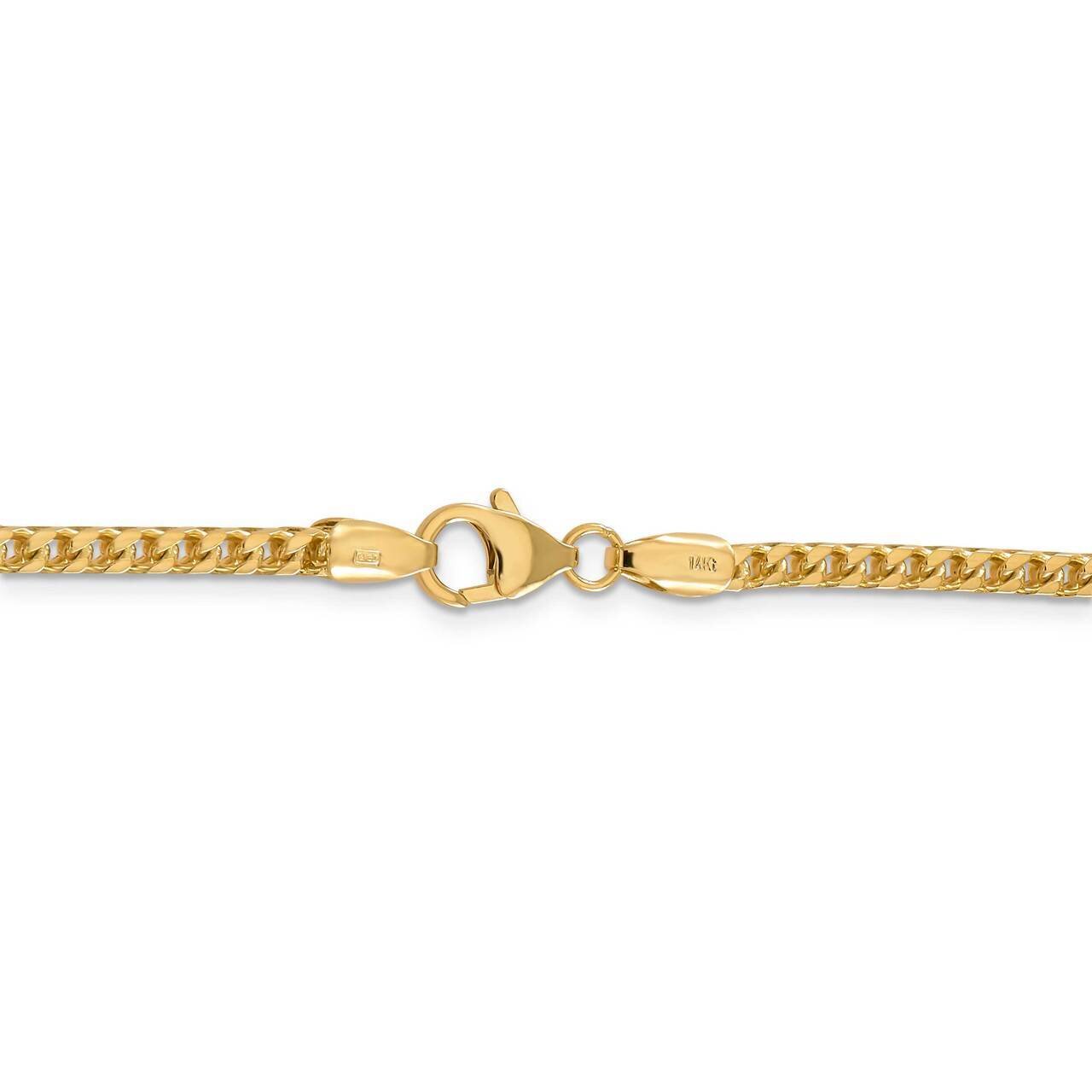 22 Inch 3mm Franco Chain 14k Yellow Gold FRA100-22