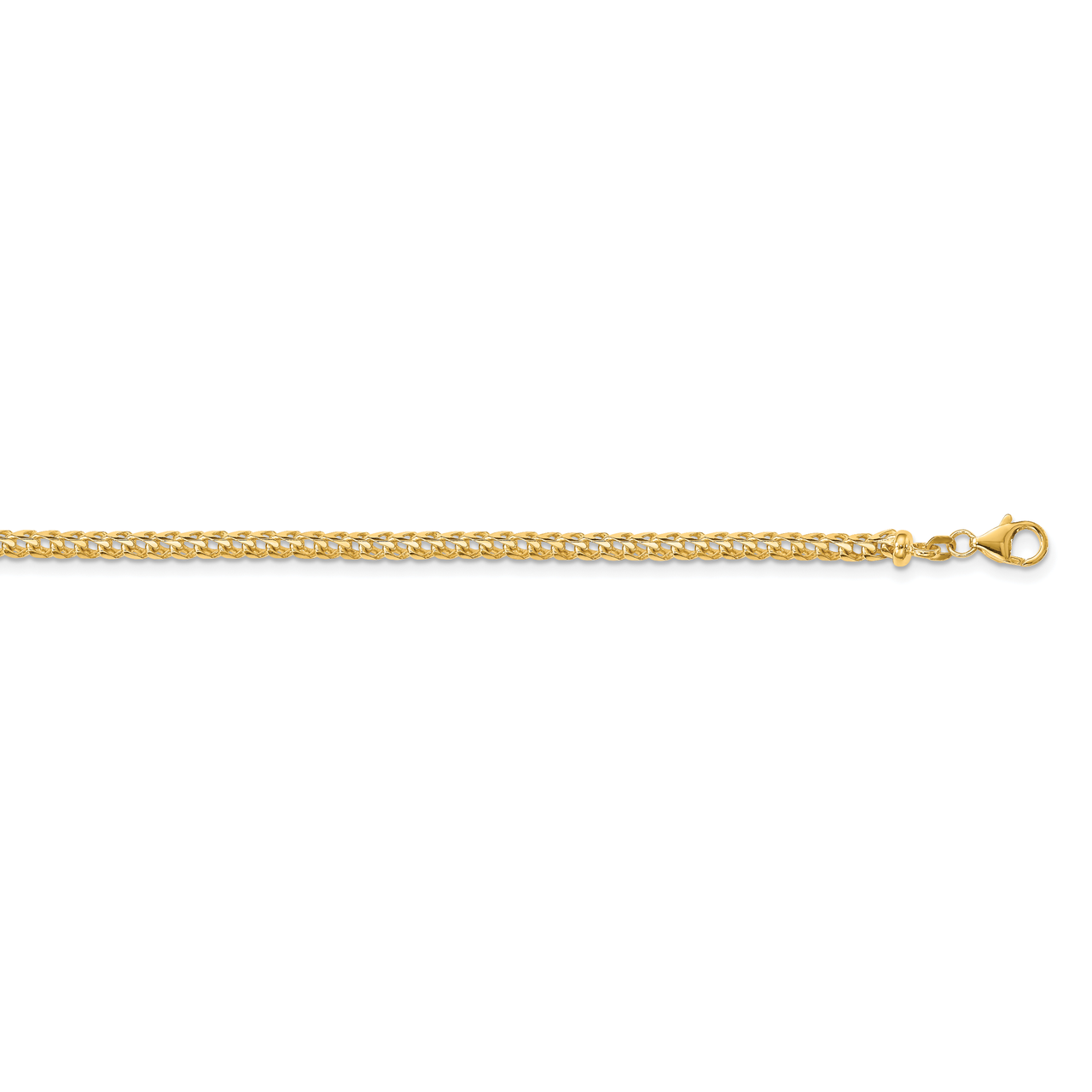 18 Inch 3.7mm Franco Chain 14k Yellow Gold FRA120-18
