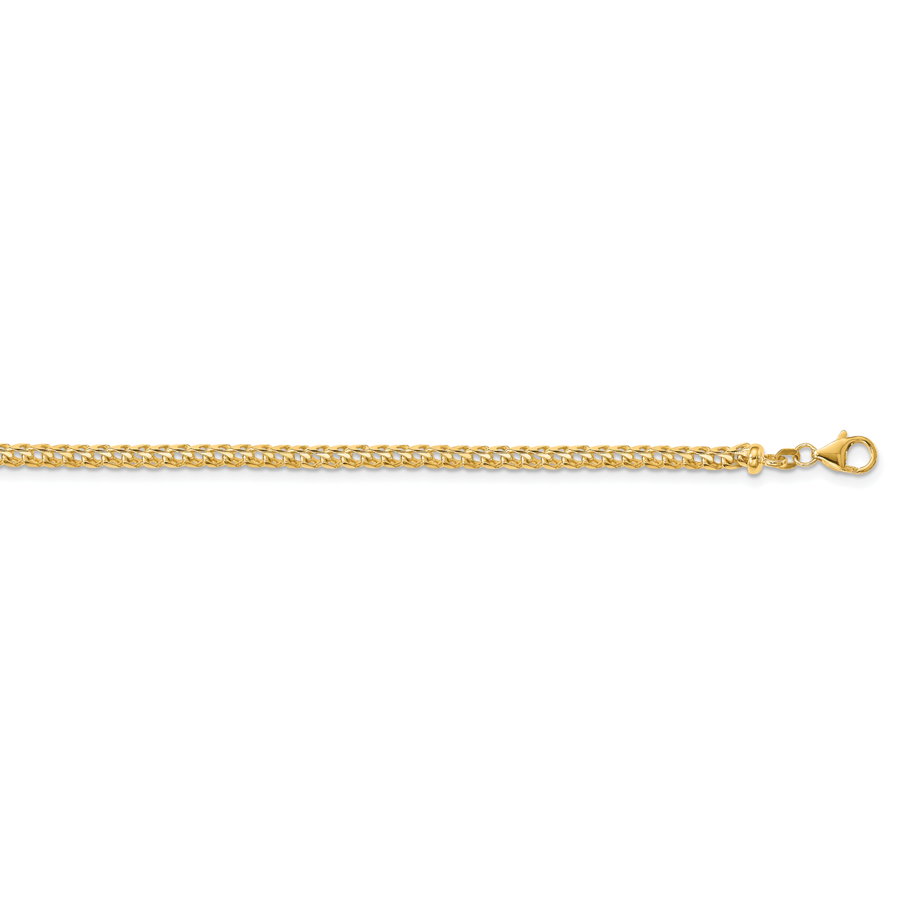 24 Inch 3.7mm Franco Chain 14k Yellow Gold FRA120-24, MPN: FRA120-24, 883957902036