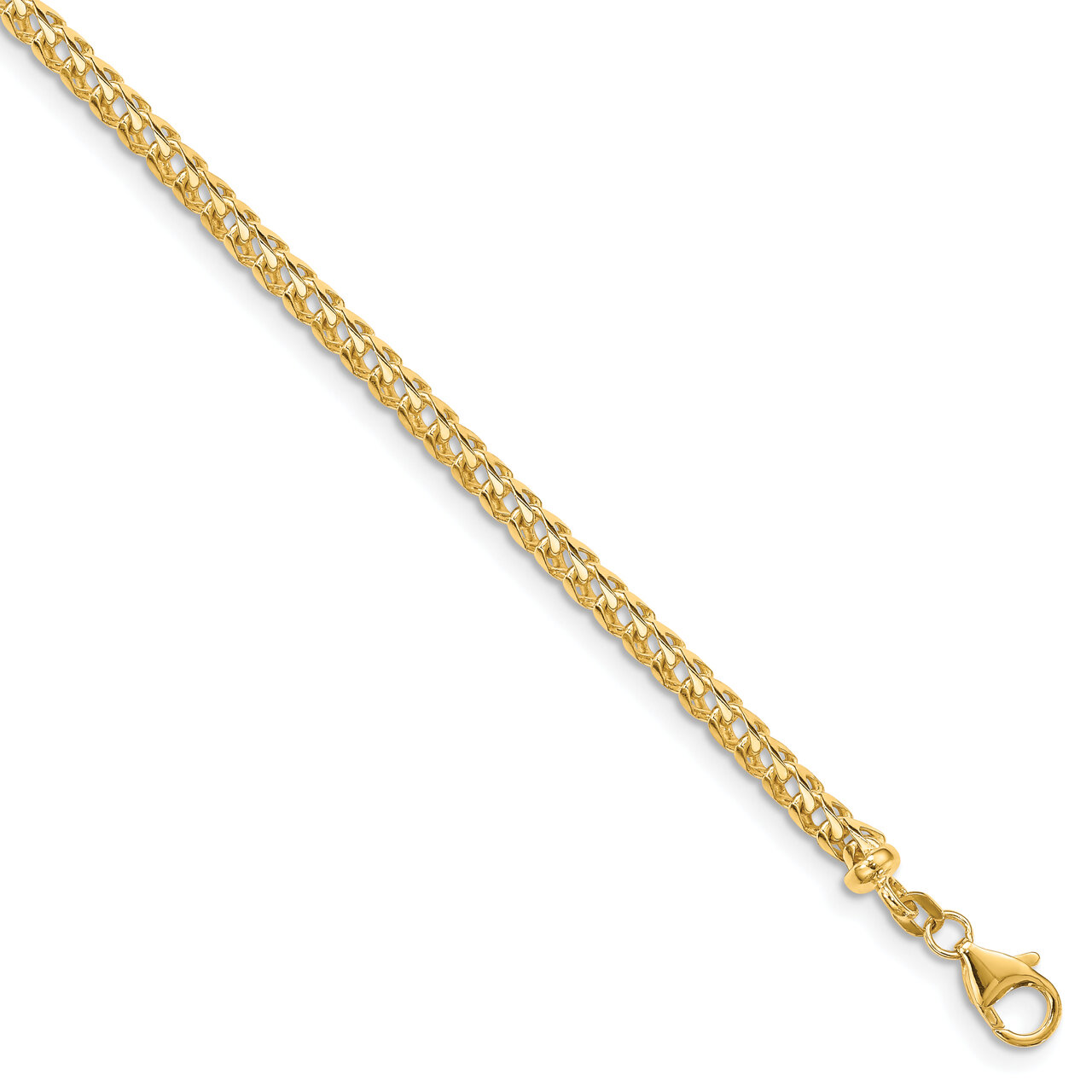 8 Inch 3.7mm Franco Chain 14k Yellow Gold FRA120-8