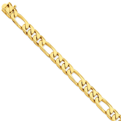 20 Inch 9mm Hand-polished Anchor Link Chain 14k Yellow Gold LK109-20