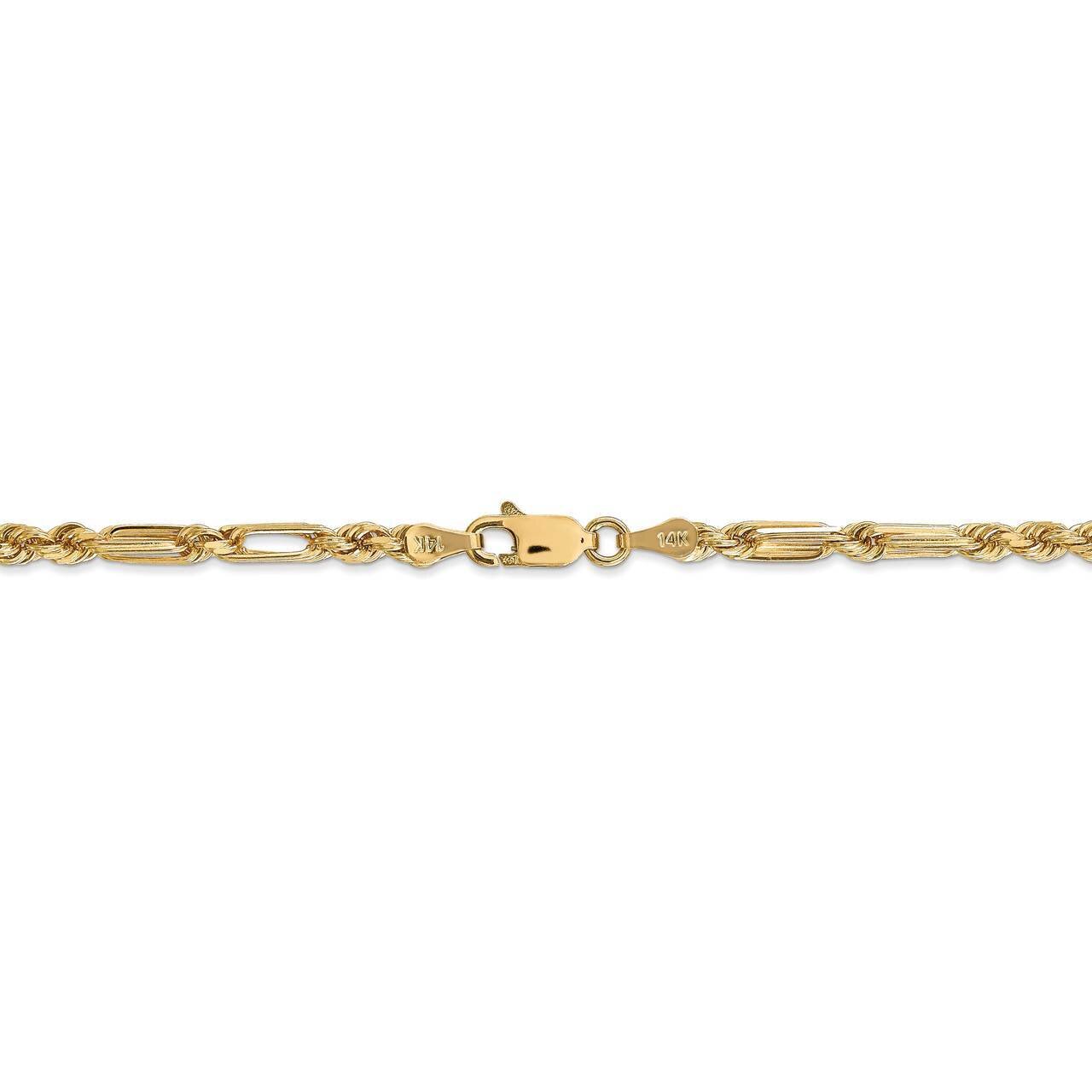 22 Inch 3.0mm Milano Rope Chain 14k Yellow Gold MIL060-22, MPN: MIL060-22, 883957319834
