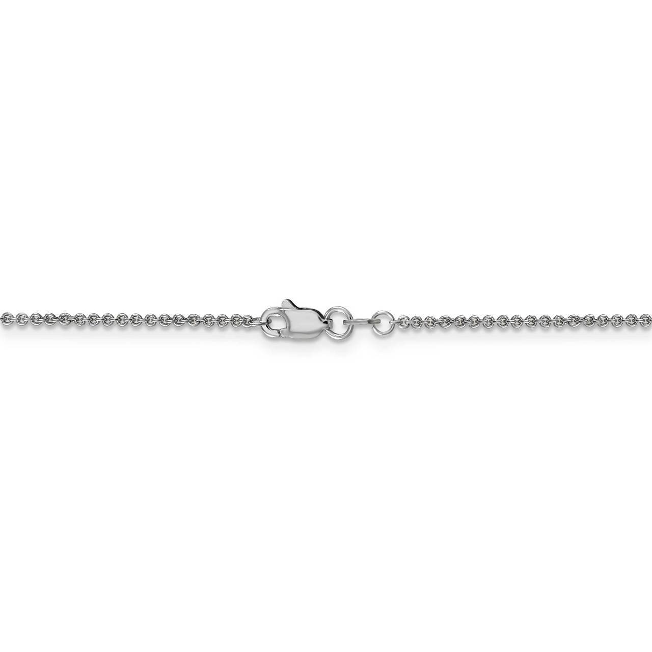 26 Inch 1.5mm Solid Polished Cable Chain 14k White Gold PEN137-26
