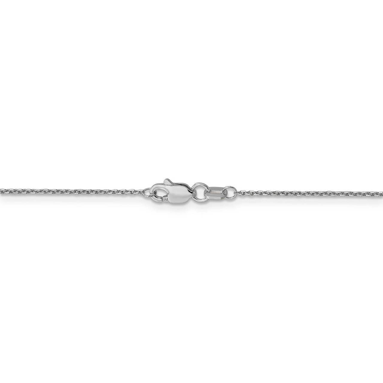 26 Inch .95mm Solid Diamond-cut Cable Chain 14k White Gold PEN144-26